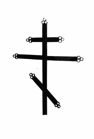 Крест "Сердечки без Вензеля" 50х25