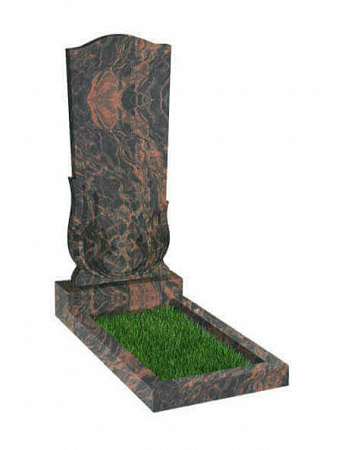Памятник резной вертикальный коричневый